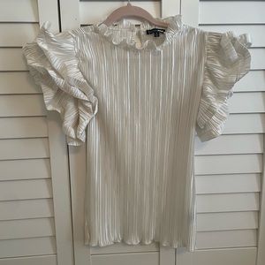 Cream Flouncy Sleeve Top